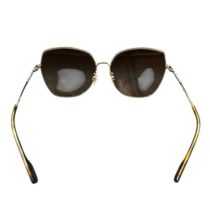 BURBERRY Metal, Acetate B 3136-D Gold, Brown, Multicolor Gold-tone Metal Hardware NJ175