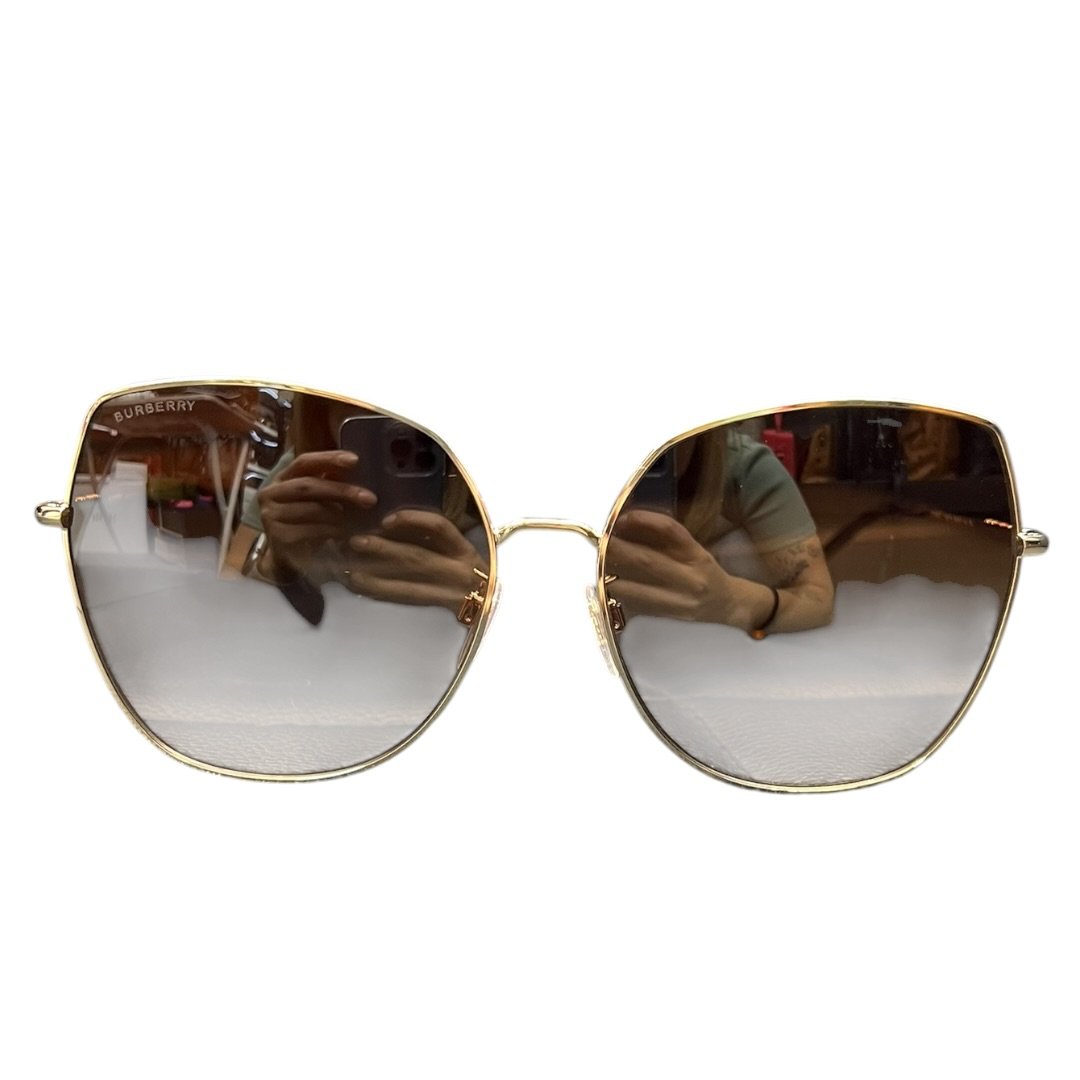 BURBERRY Metal, Acetate B 3136-D Gold, Brown, Multicolor Gold-tone Metal Hardware NJ175