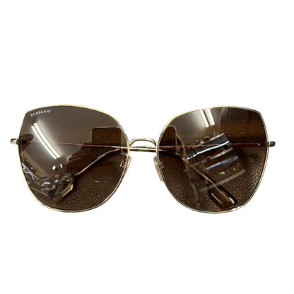 BURBERRY Metal, Acetate B 3136-D Gold, Brown, Multicolor Gold-tone Metal Hardware NJ175