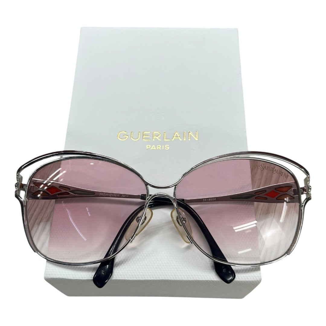 YVES SAINT LAURENT Metal, Plastic 31-4604 Silver, Pink, Black Silver-tone Hardware NJ170
