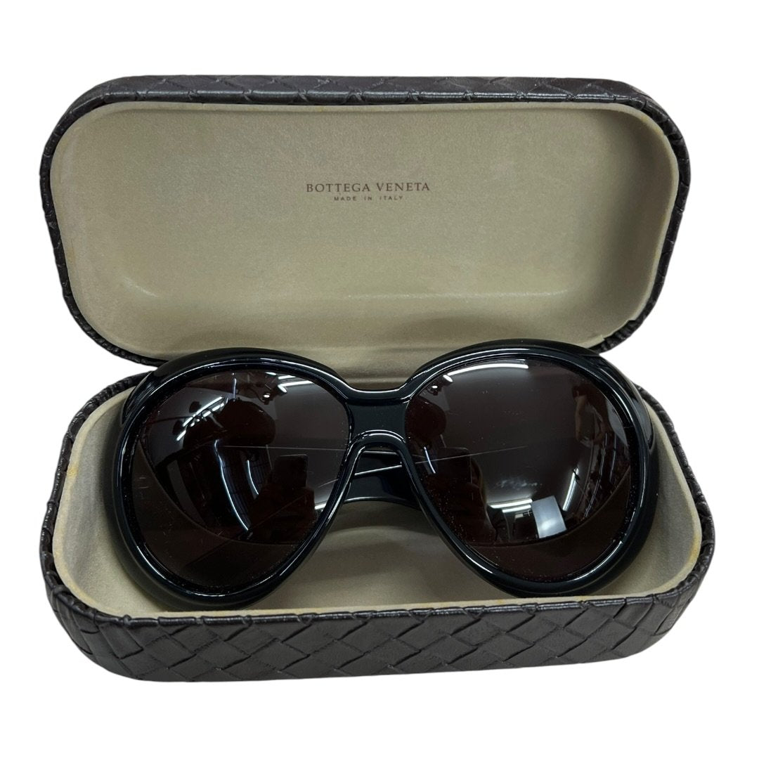 BOTTEGA VENETA Acetate BV 128 01F Black Silver Hardware NJ173