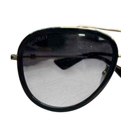 GUCCI Metal/Acetate GG0908S Black/Gold with Grey Gradient Lenses Gold-tone Hardware NJ172