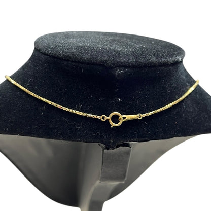 UNBRANDED Accessory 18K Gold Box Chain Necklace Gold Gold Hardware je78