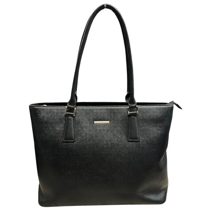 BURBERRY Saffiano Saffiano Leather Tote Bag Tote Black Silver Hardware BU1029