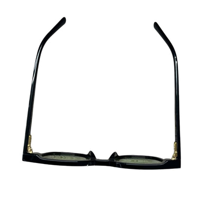 GENTLE MONSTER Acetate South Side Sunglasses Black, Green Gold-tone Hardware JU222