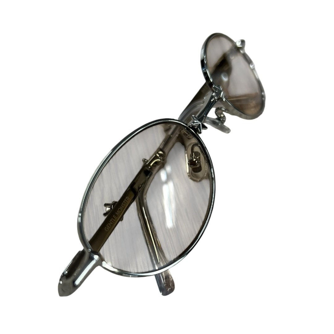 GENTLE MONSTER Metal PICO Sunglasses Silver, Brown Silver Hardware JU224