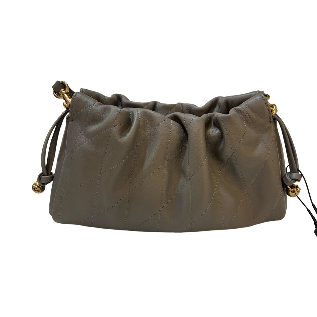 coach Leather Soft Tabby Shoulder Bag Grey Gold Hardware co40