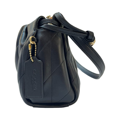 coach Leather Kira Crossbody Shoulder Bag Black Gold Hardware co34