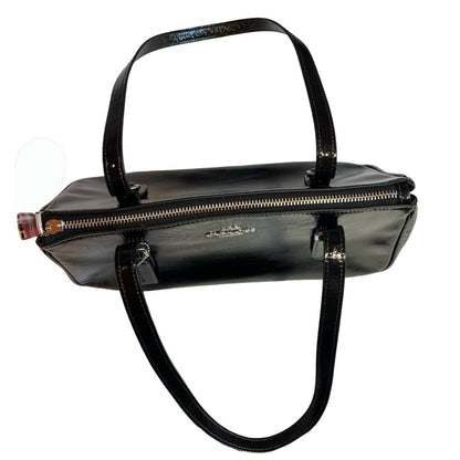 coach Patent Leather Unknown Shoulder Bag Black Silver Hardware co37