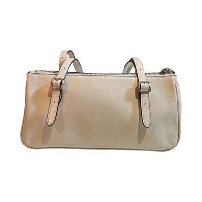 coach Leather Unknown Handbag Off-white Silver Hardware co36
