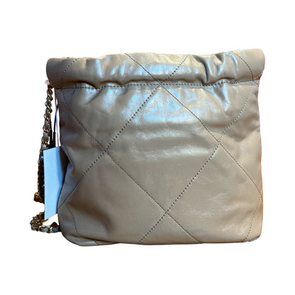 CHANEL Calfskin Chanel 22 Shoulder Bag Beige Gold Hardware Ch2278