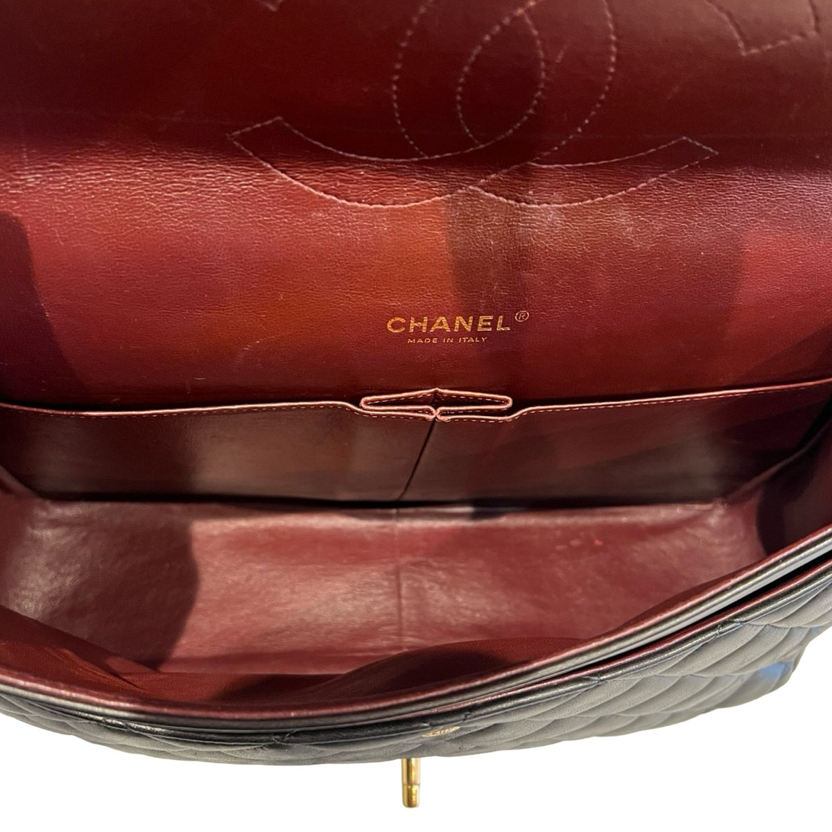 CHANEL Lambskin Classic Flap Shoulder Bag Black Gold Hardware Ch2274