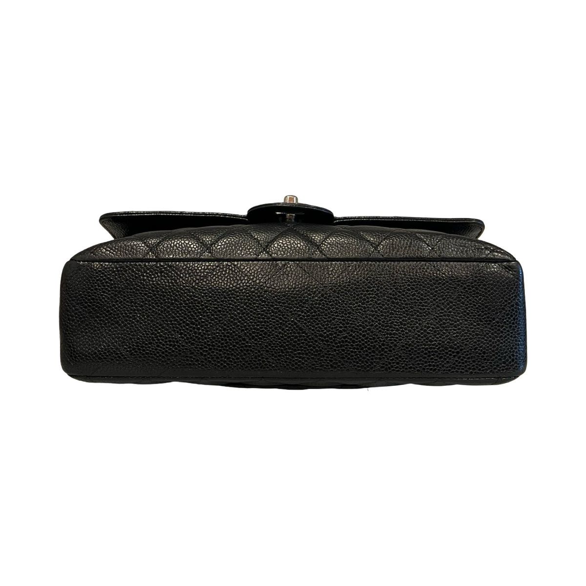 CHANEL Caviar Classic Flap Shoulder Bag Black Silver Hardware Ch2275