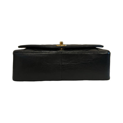CHANEL Lambskin Diana Flap Bag Shoulder Bag Black Gold Hardware Ch2276