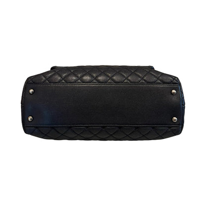 CHANEL Caviar Leather Shopping Tote Tote Black Silver Hardware Ch2290