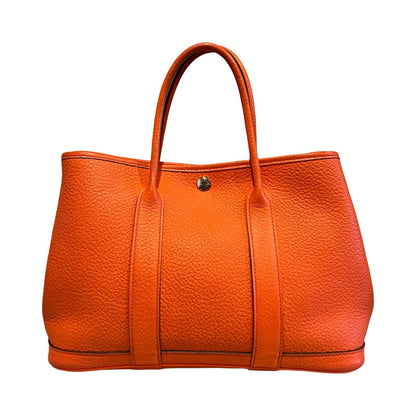 HERMÈS Negonda Garden Party Tote Orange Silver Hardware He489