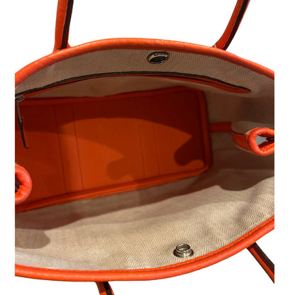 HERMÈS Negonda Garden Party Tote Orange Silver Hardware He489
