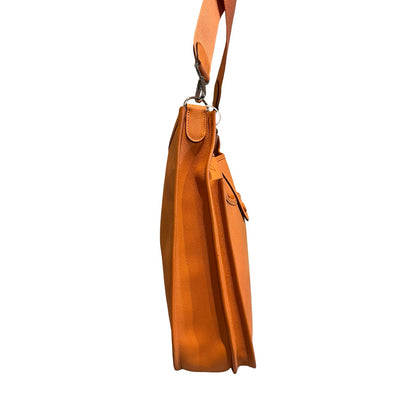 HERMES Maurice Evelyne III Shoulder Bag Orange Palladium Hardware He492