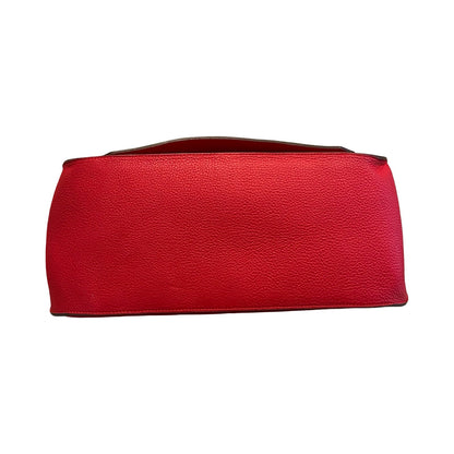 HERMES Togo Kellylak Shoulder Bag Red Palladium Hardware He493