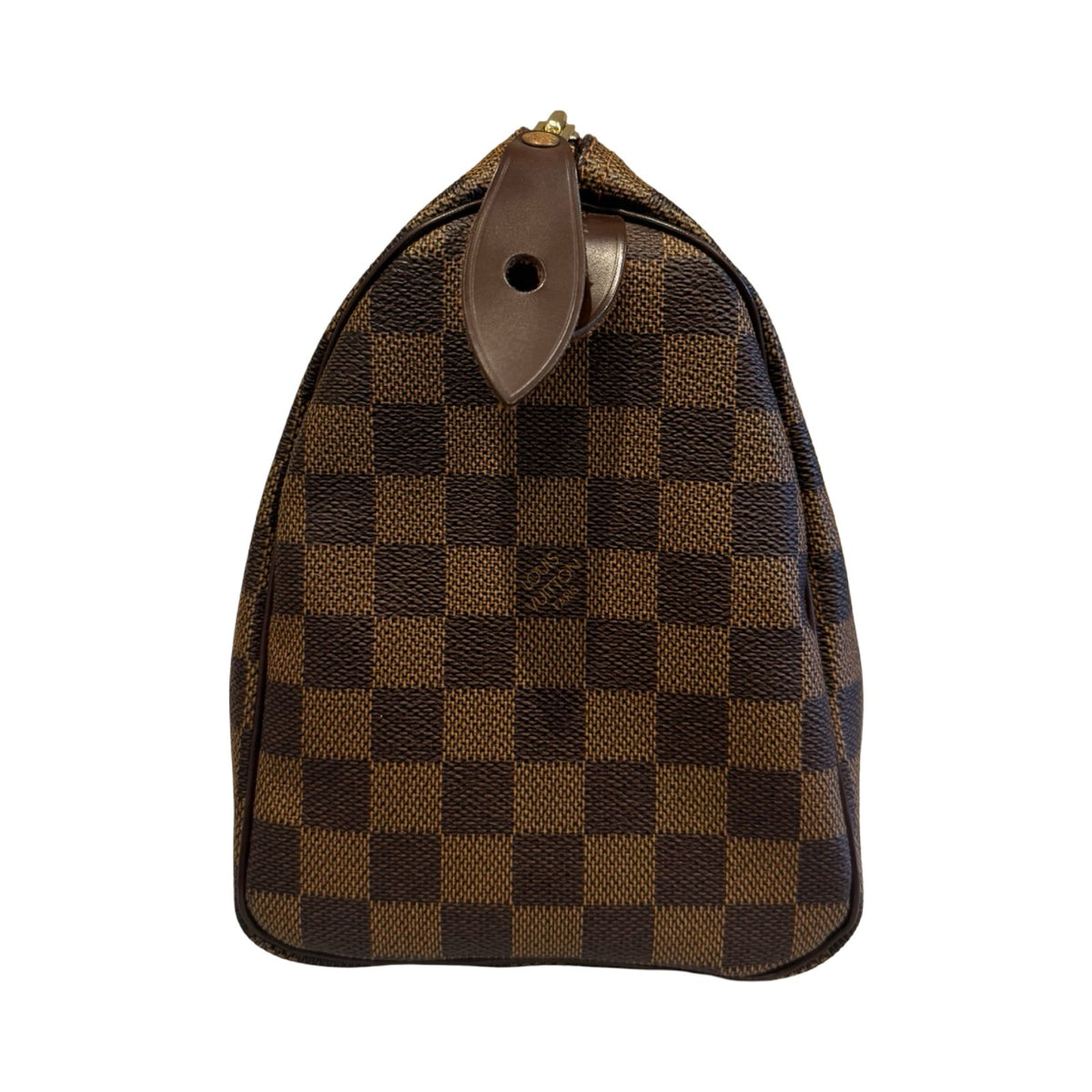 Louis Vuitton Damier Ebene Speedy 25 Handbag Brown Gold Hardware Lo2384