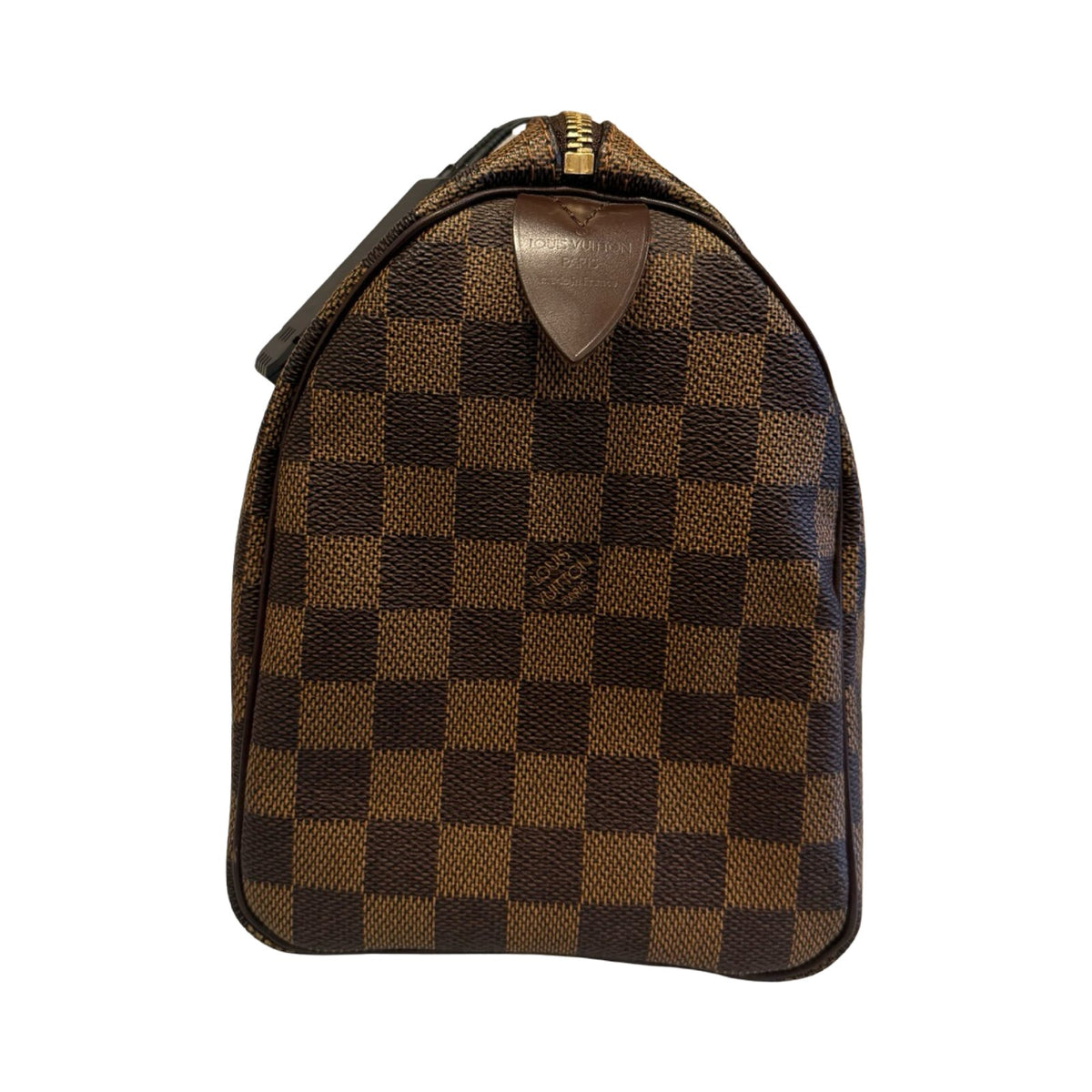 Louis Vuitton Damier Ebene Speedy 25 Handbag Brown Gold Hardware Lo2384