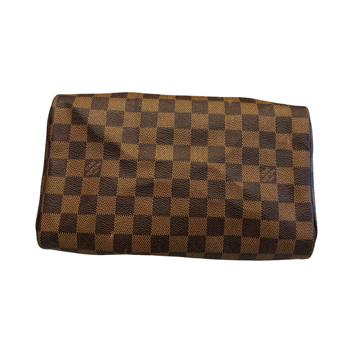 Louis Vuitton Damier Ebene Speedy 25 Handbag Brown Gold Hardware Lo2384