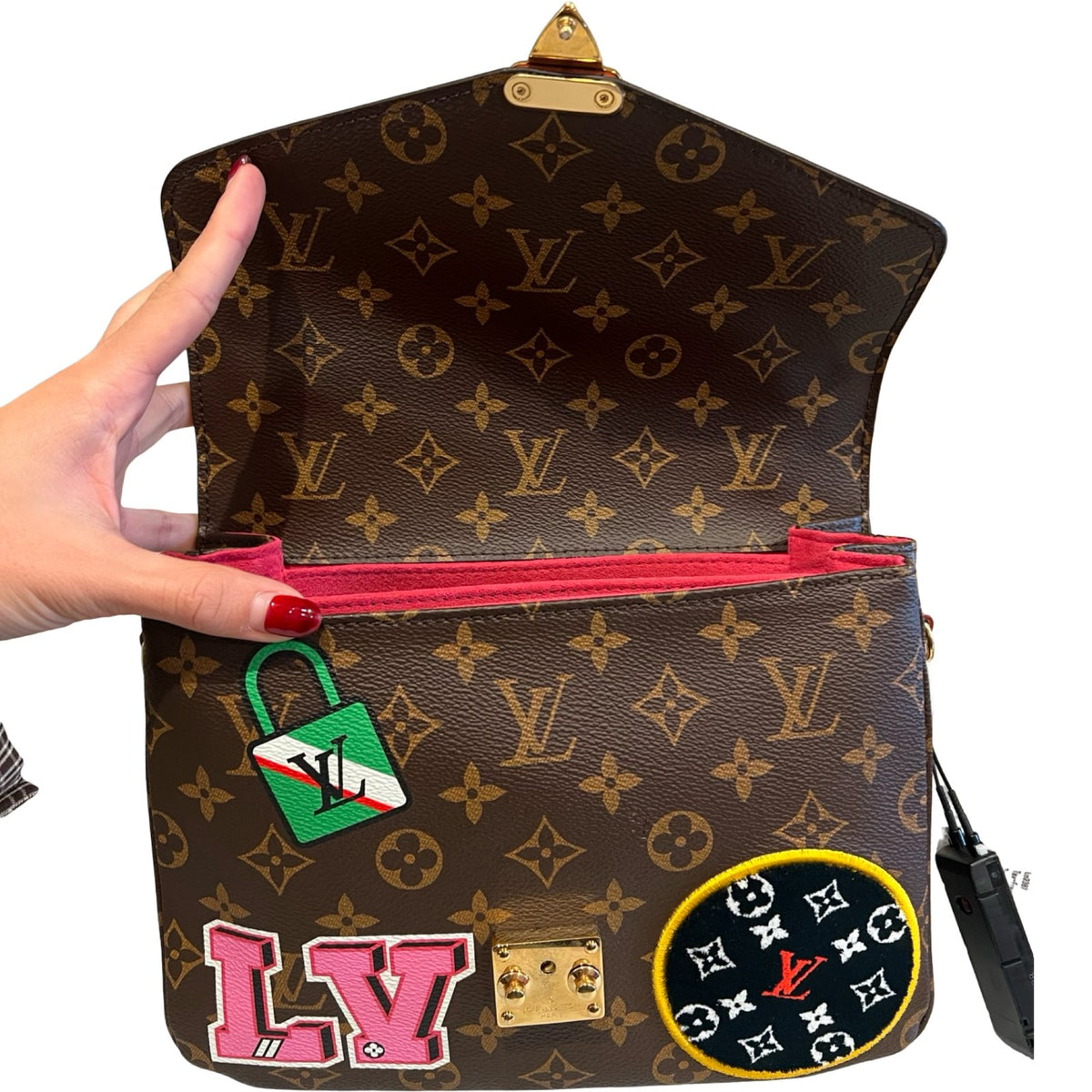 Louis Vuitton Monogram Canvas Pochette Métis Satchel/Shoulder Bag Brown, Multicolored Gold Hardware Lo2387