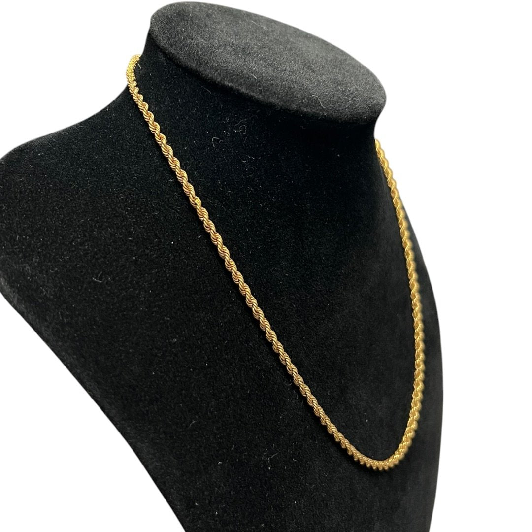 UNBRANDED Accessory Gold-tone Rope Chain Necklace Gold Gold-tone Hardware je48