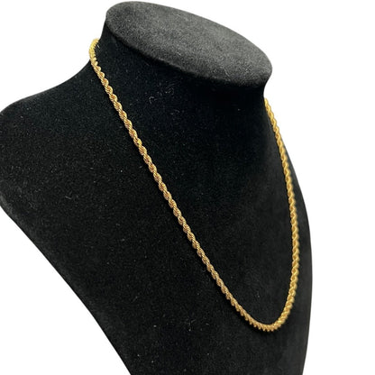 UNBRANDED Accessory Gold-tone Rope Chain Necklace Gold Gold-tone Hardware je48