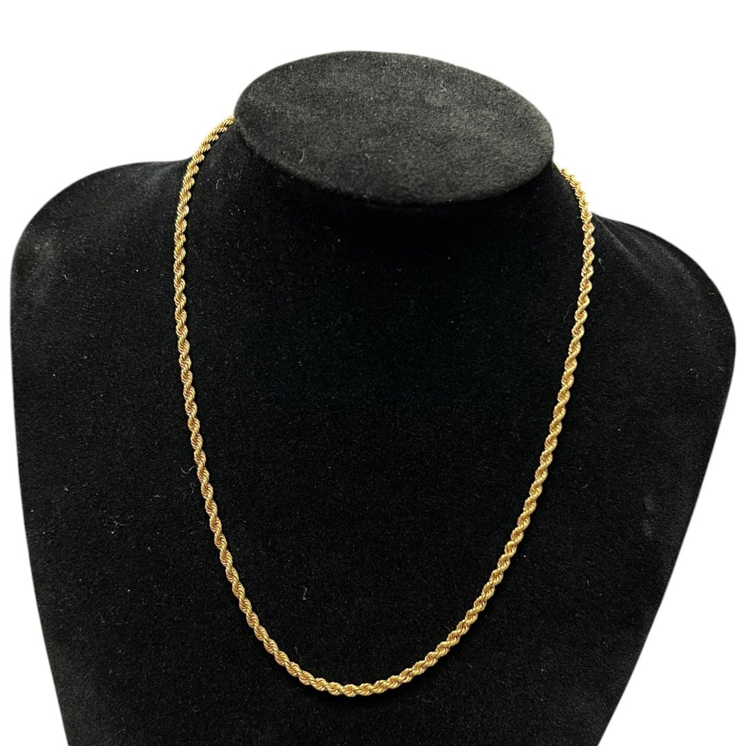 UNBRANDED Accessory Gold-tone Rope Chain Necklace Gold Gold-tone Hardware je48
