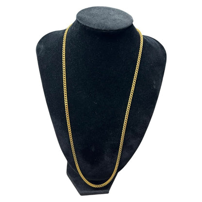 UNBRANDED Accessory 18K Gold Curb Chain Necklace Gold Gold Hardware je51