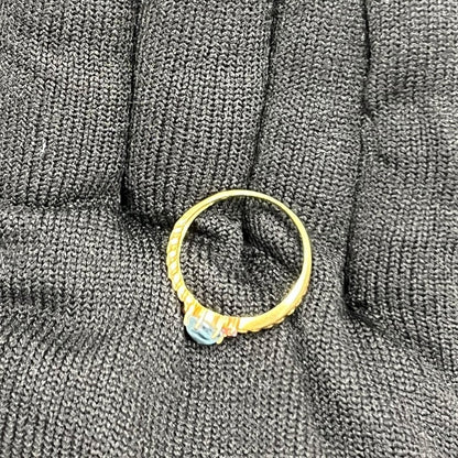 UNBRANDED Accessory Gold, Gemstones Ring Gold, Light Blue, Pink Gold Hardware je43