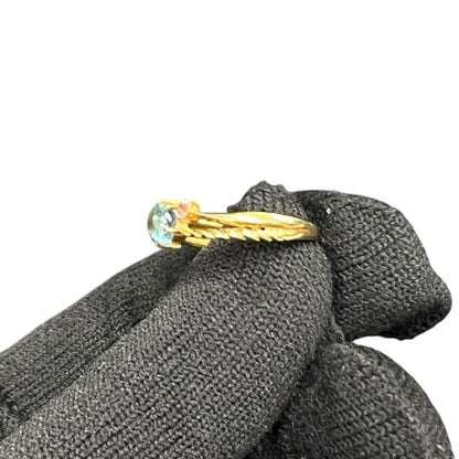 UNBRANDED Accessory Gold, Gemstones Ring Gold, Light Blue, Pink Gold Hardware je43
