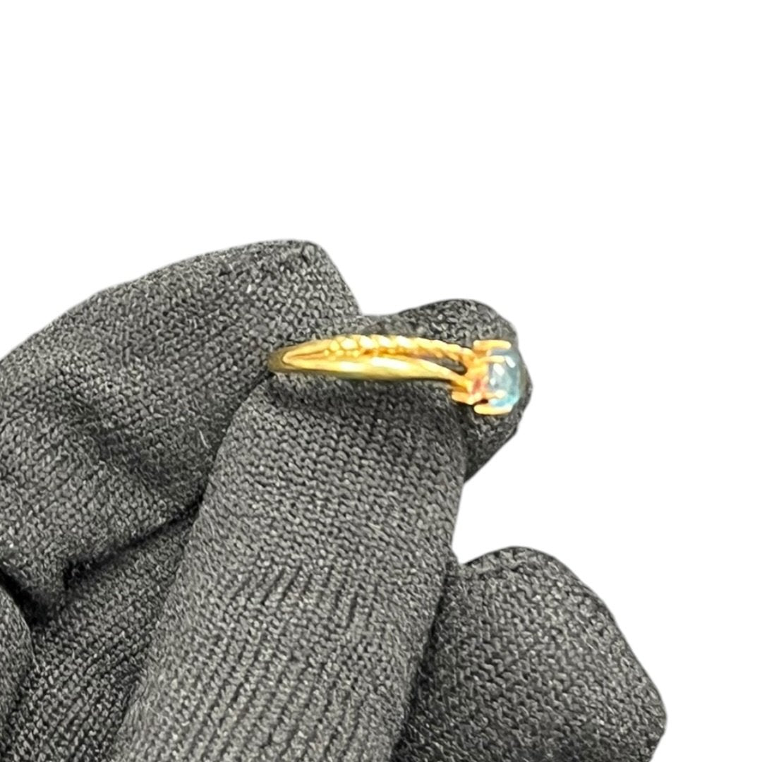UNBRANDED Accessory Gold, Gemstones Ring Gold, Light Blue, Pink Gold Hardware je43
