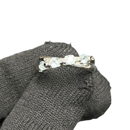 UNBRANDED Accessory Platinum, Aquamarine Ring Silver, Light Blue Silver Hardware je39