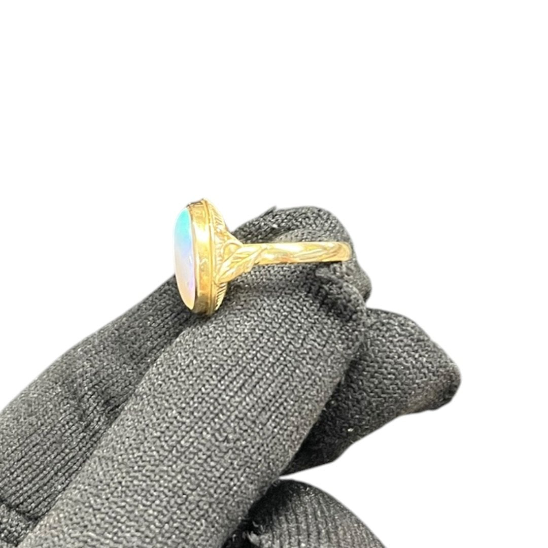 UNBRANDED Accessory Opal, 18K Gold Ring Gold, Multi-color (Opal) Gold je36