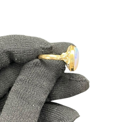 UNBRANDED Accessory Opal, 18K Gold Ring Gold, Multi-color (Opal) Gold je36