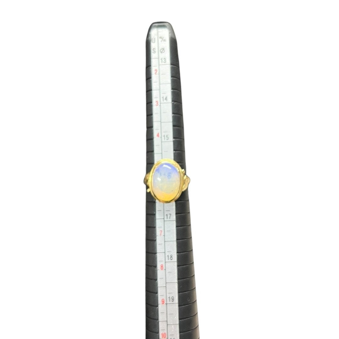 UNBRANDED Accessory Opal, 18K Gold Ring Gold, Multi-color (Opal) Gold je36