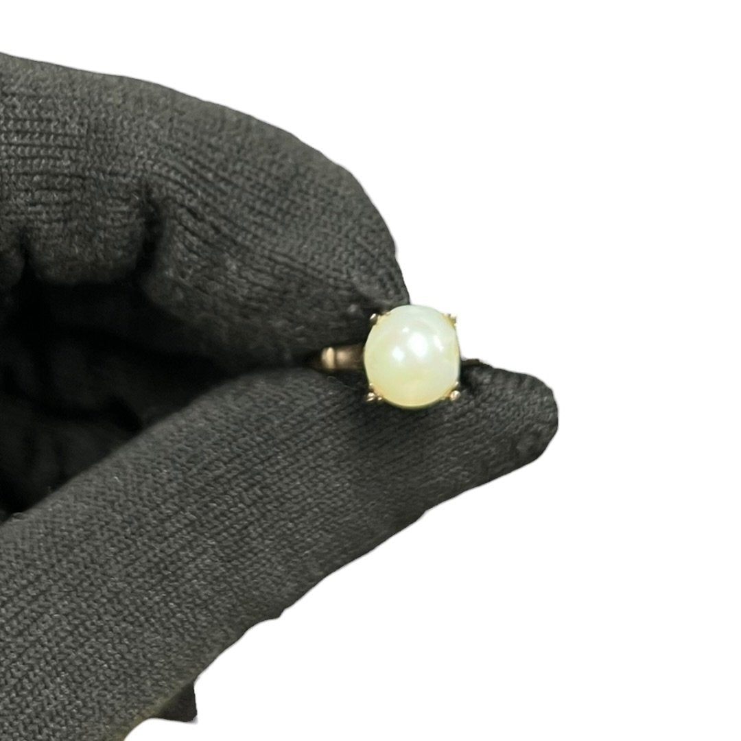 UNBRANDED Accessory 18K Gold, Pearl Ring Yellow Gold, White Yellow Gold je42
