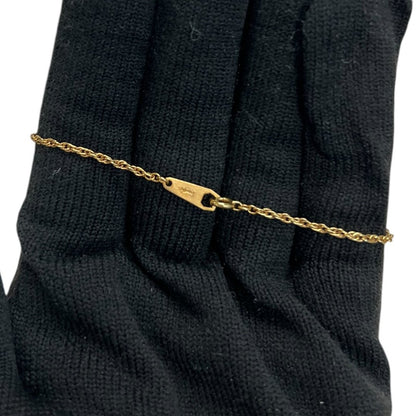 YVES SAINT LAURENT K18 Gold YSL Logo Chain Bracelet Gold Gold Hardware je50