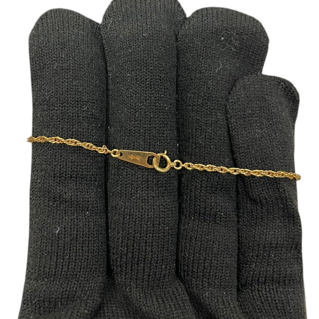 YVES SAINT LAURENT K18 Gold YSL Logo Chain Bracelet Gold Gold Hardware je50