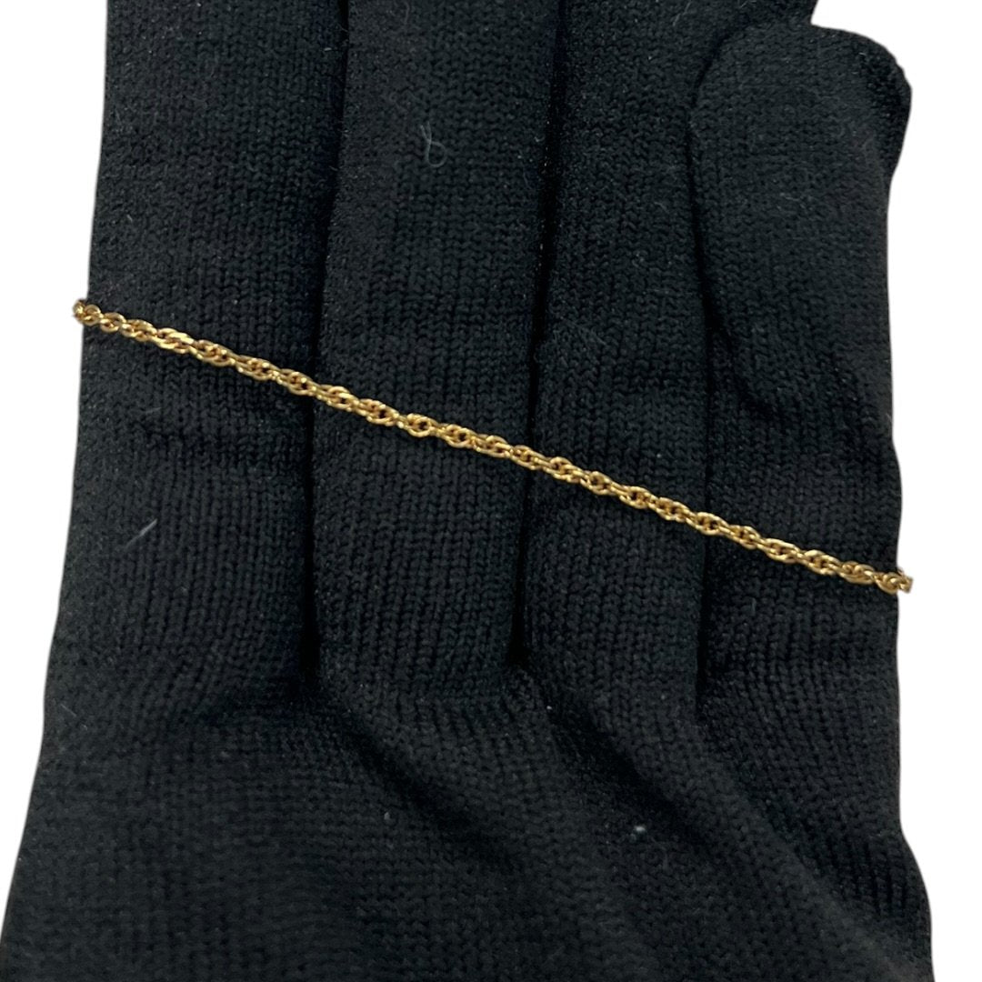 YVES SAINT LAURENT K18 Gold YSL Logo Chain Bracelet Gold Gold Hardware je50