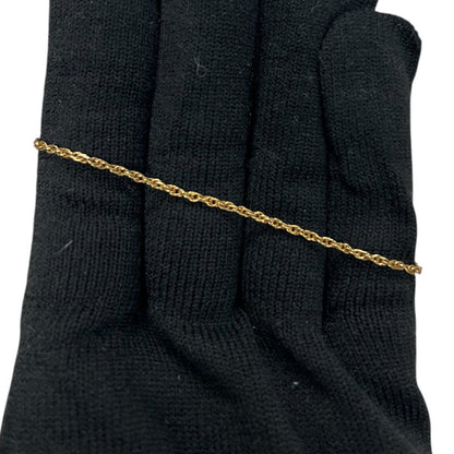 YVES SAINT LAURENT K18 Gold YSL Logo Chain Bracelet Gold Gold Hardware je50