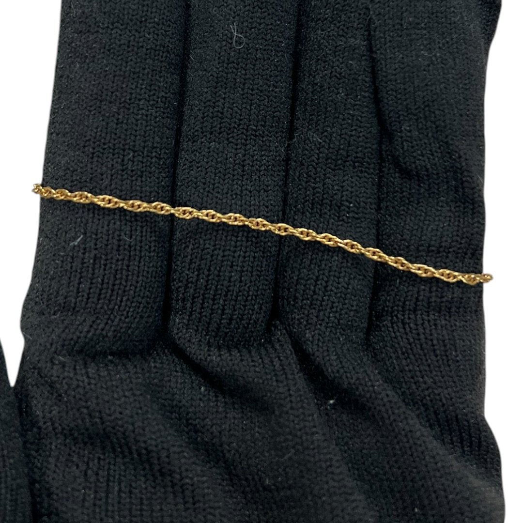 YVES SAINT LAURENT K18 Gold YSL Logo Chain Bracelet Gold Gold Hardware je50