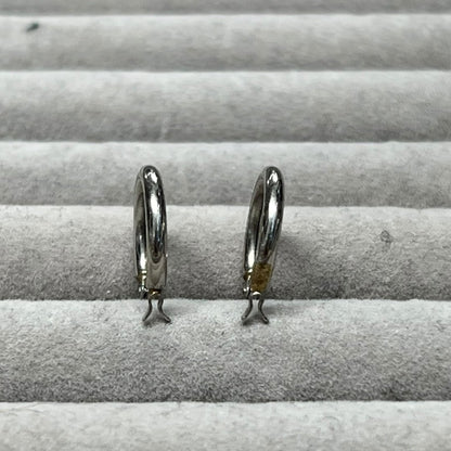UNBRANDED Accessory Platinum Hoop Earrings Silver Platinum Hardware je33