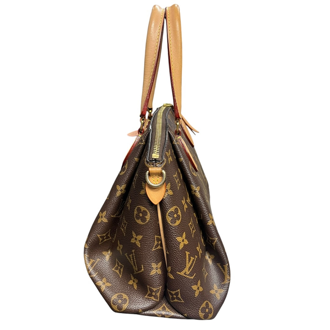 LOUIS VUITTON Monogram Turenne PM Handbag Monogram Brown, Natural Gold Hardware LO2294