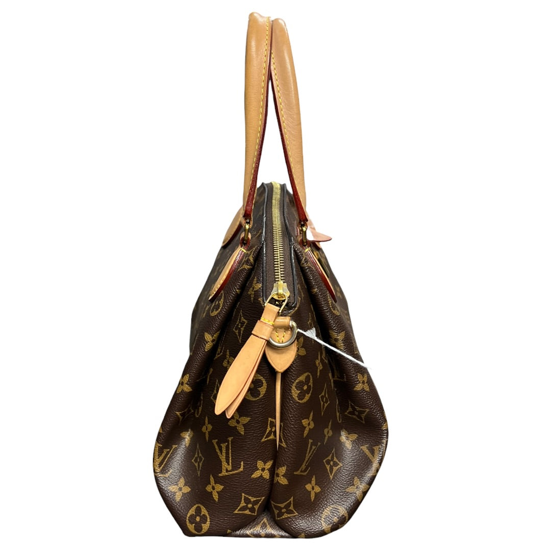 LOUIS VUITTON Monogram Turenne PM Handbag Monogram Brown, Natural Gold Hardware LO2294