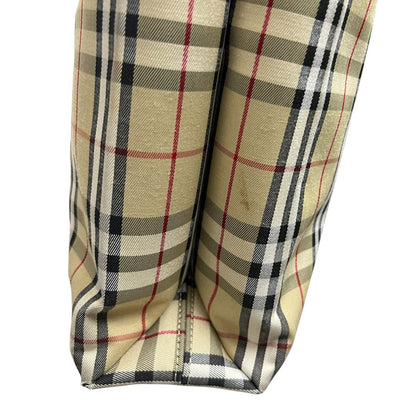 BURBERRY Nova Check Nova Check Tote Bag Tote Beige, Black, Red, White Silver Hardware BU990