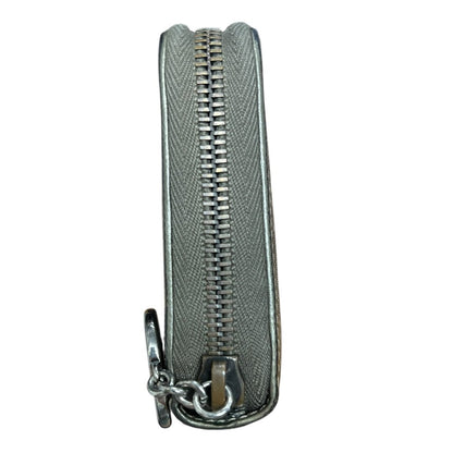 GUCCI GG Monogram Canvas GG Monogram Zip Around Wallet Wallet Metallic Grey Silver Hardware GU558