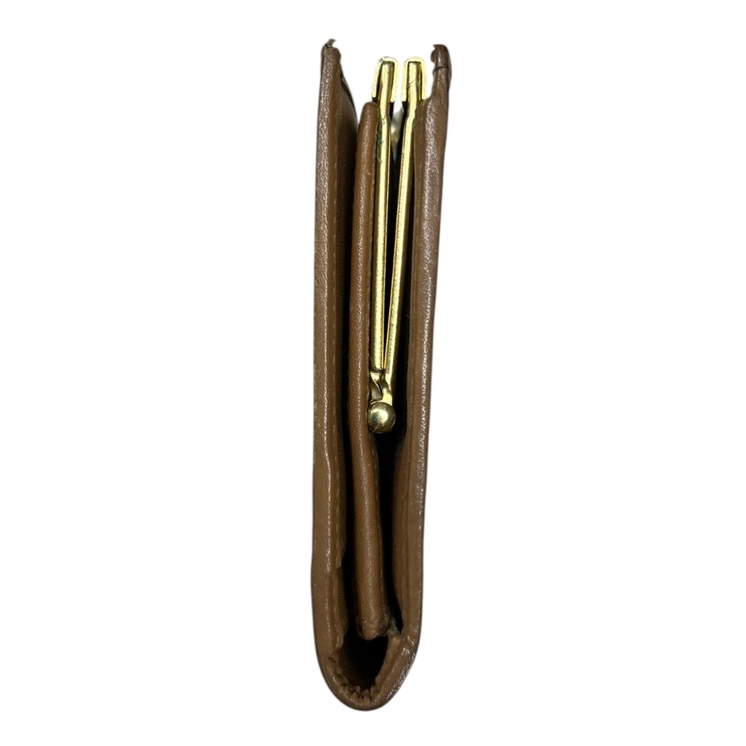 CELINE Macadam Canvas, Leather Macadam Triomphe Bi-fold Long Wallet Wallet Brown, Tan Gold Hardware Ce255